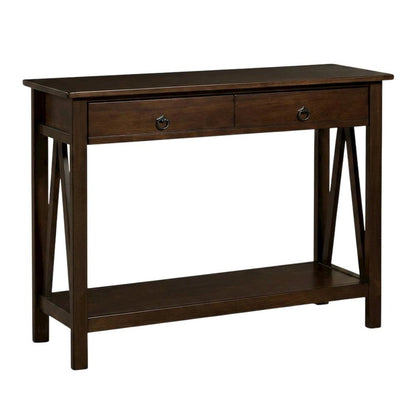 Antique Console Table with Elegant Finish for Living Room or Entryway