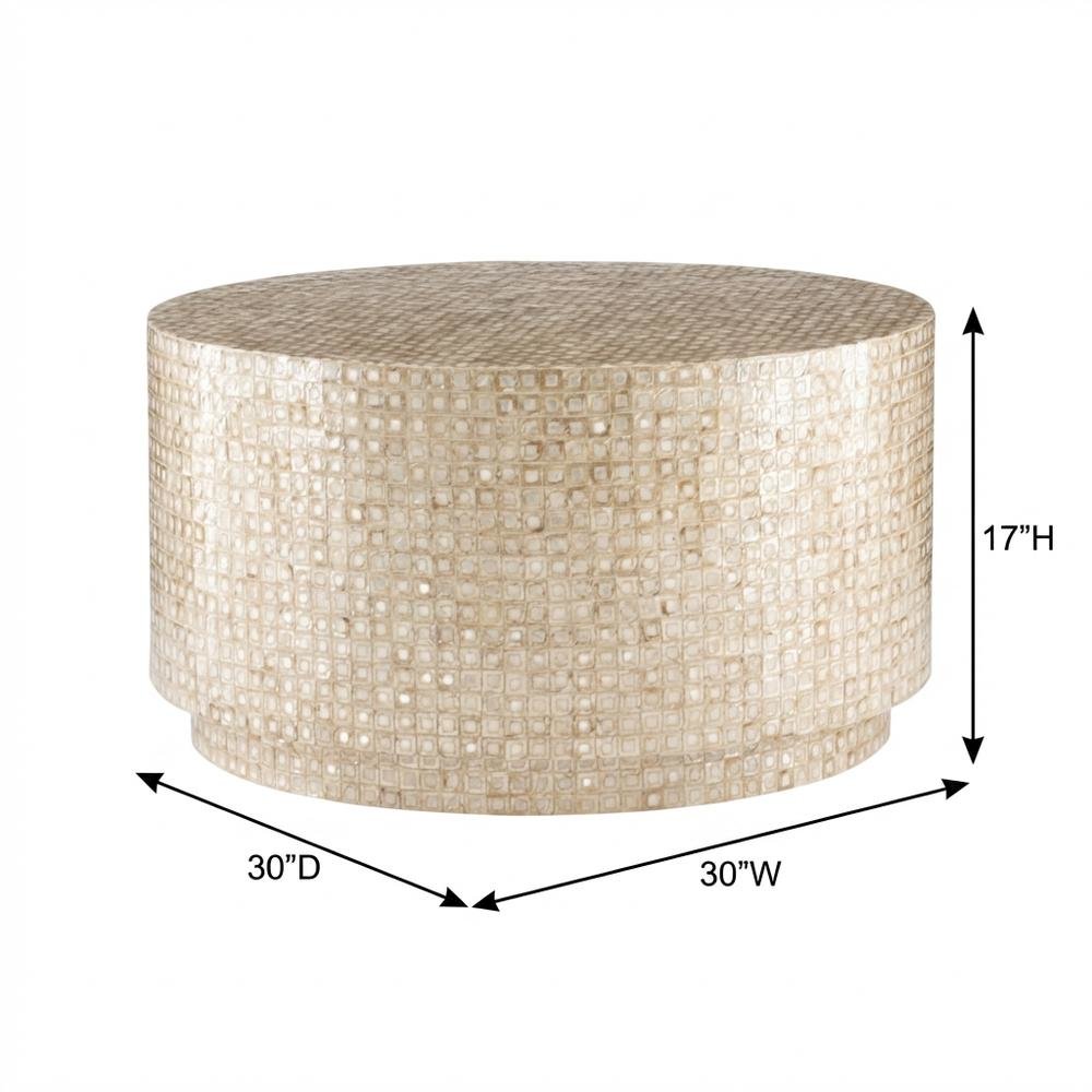 Gold and Ivory Coffee Table with Modern Design and Durable Construction