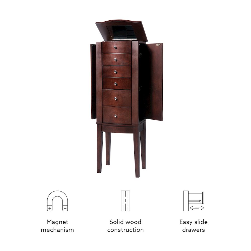 Merlot Jewelry Armoire