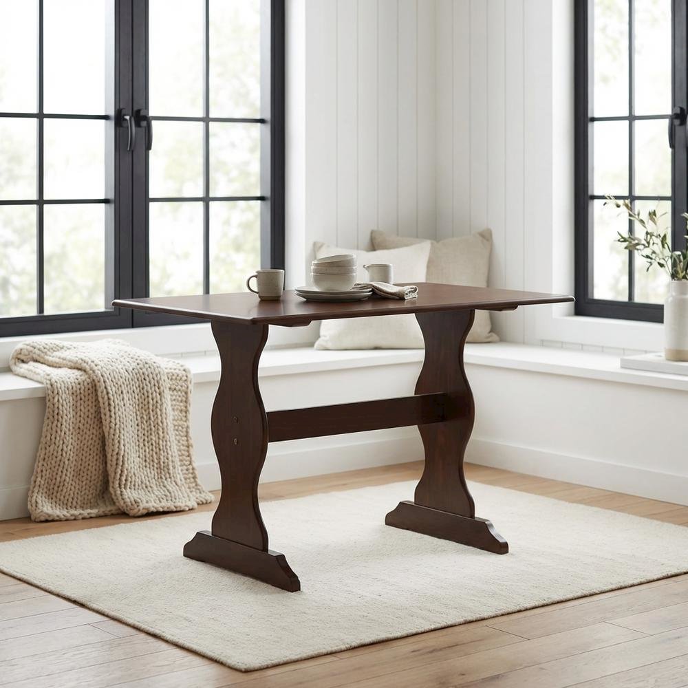 Walnut Dining Table with Solid Pine Top and Rustic Finish