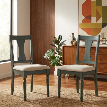 Set of 2 Willow Side Chairs with Comfortable Seat and Modern Design