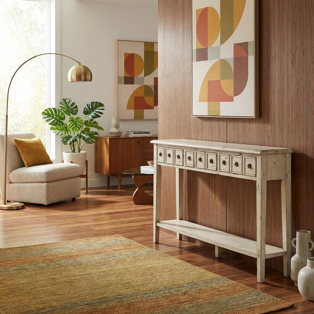 Long Console in Sleek Finish with Modern Design and Sturdy Construction