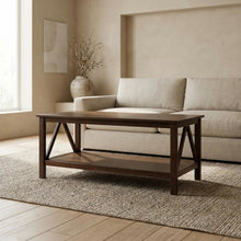 Antique Tobacco Coffee Table with Sturdy Wooden Top and Modern Design