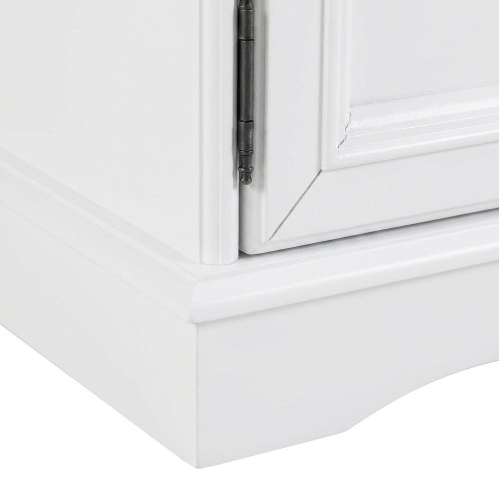 White accent table with sleek design and versatile surface for living space