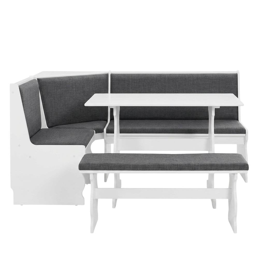 White Pine Dining Furniture Set with Bench and Corner Seating