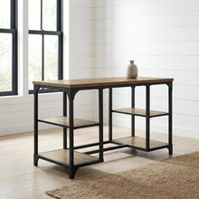 Modern Office Desk In Neutral Finish With Durable Surface And Sturdy Frame