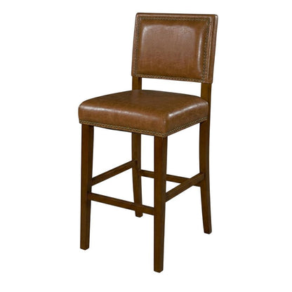 Caramel Bar Stool with Rubberwood Frame and Foam Seat for Comfortable Seating