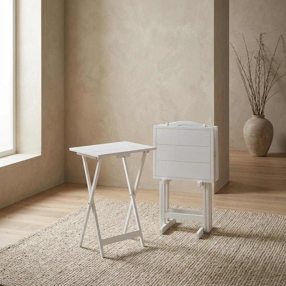 Modern Tray Tables with Wooden Finish for Versatile Throw Surface