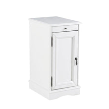 White accent table with sleek design and versatile surface for living space