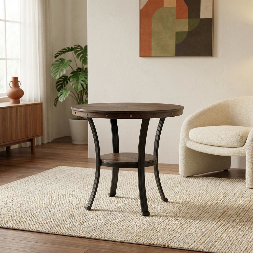 Natural, Side Table, Quality Build, Durable Wood Frame