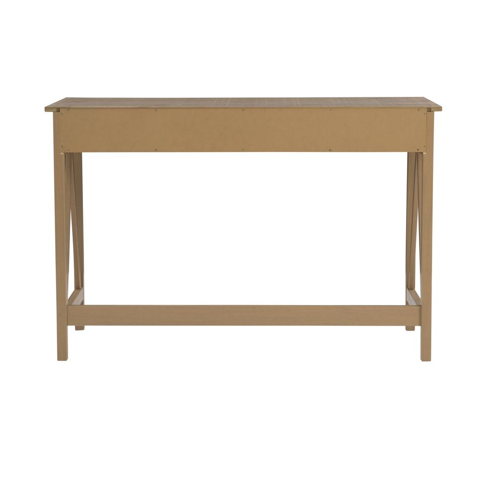 Driftwood Office Desk with Solid Eucalyptus Pine Finish, Spacious Work Surface
