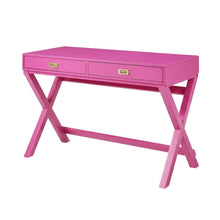 Pink Raspberry Writing Desk With Pine And Mdf Finish For Home Office