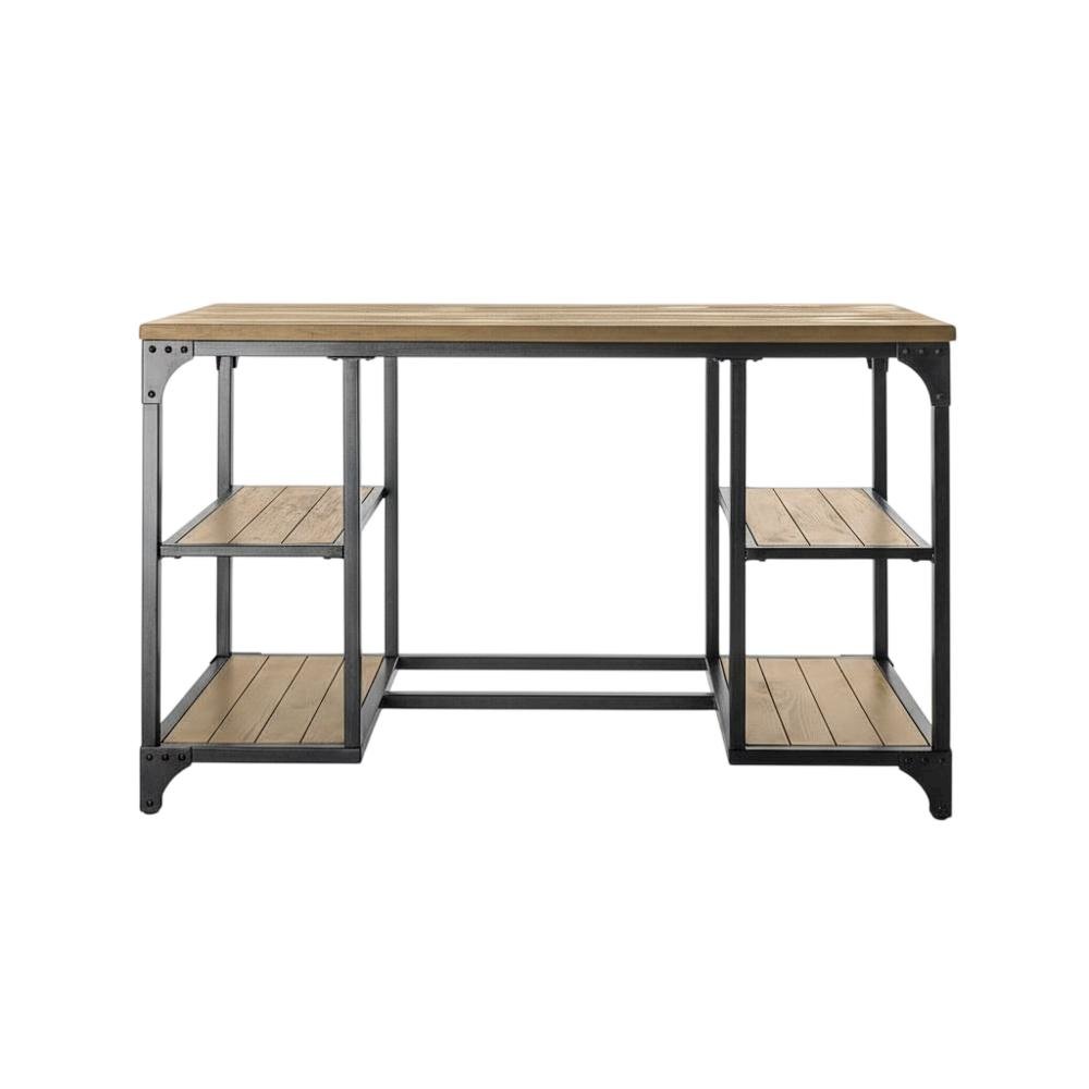 Modern Office Desk In Neutral Finish With Durable Surface And Sturdy Frame