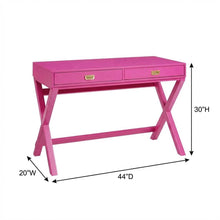 Pink Raspberry Writing Desk With Pine And Mdf Finish For Home Office