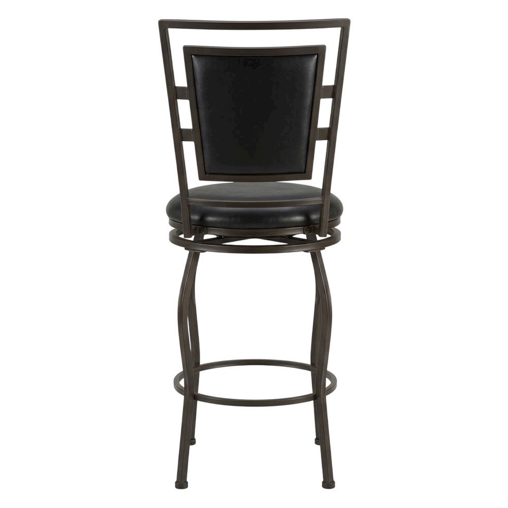 Adjustable Bar Stool Set with Metal Frame and Foam Cushioned Seats