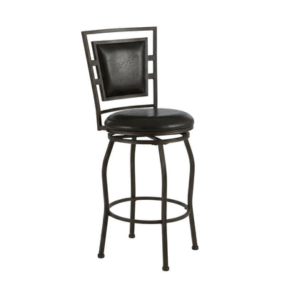 Adjustable Bar Stool Set with Metal Frame and Foam Cushioned Seats