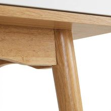 Natural wood office desk with ash veneer and sturdy frame for modern workspace