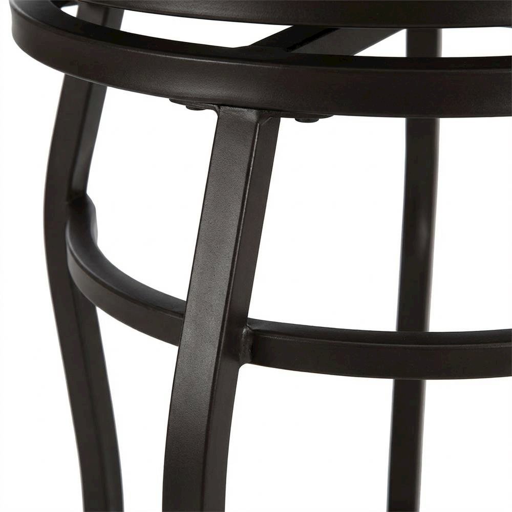 Adjustable Bar Stool Set with Metal Frame and Foam Cushioned Seats