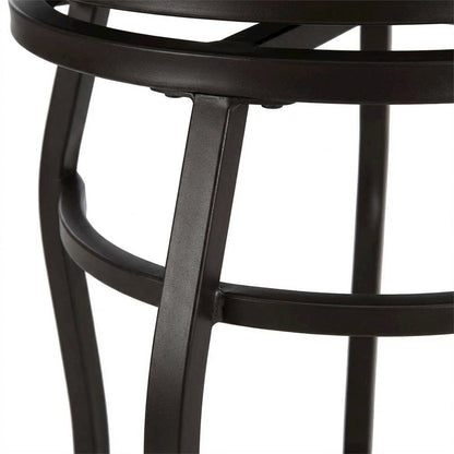 Adjustable Bar Stool Set with Metal Frame and Foam Cushioned Seats