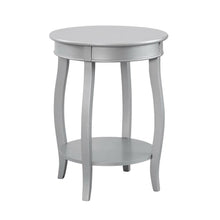 Silver Round Coffee Table with Shelf for Living Room Use