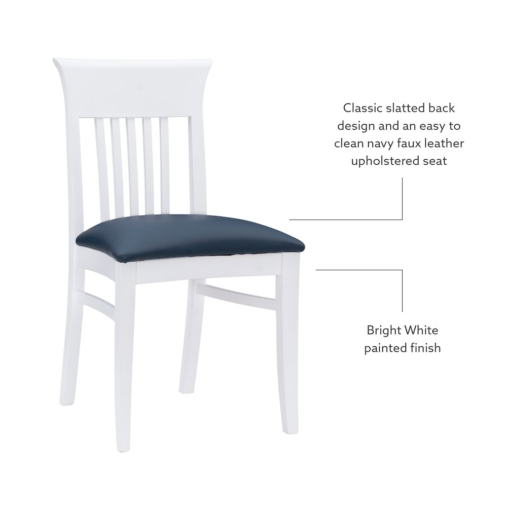 Jenny Upholstered  Chair White Set Of 2