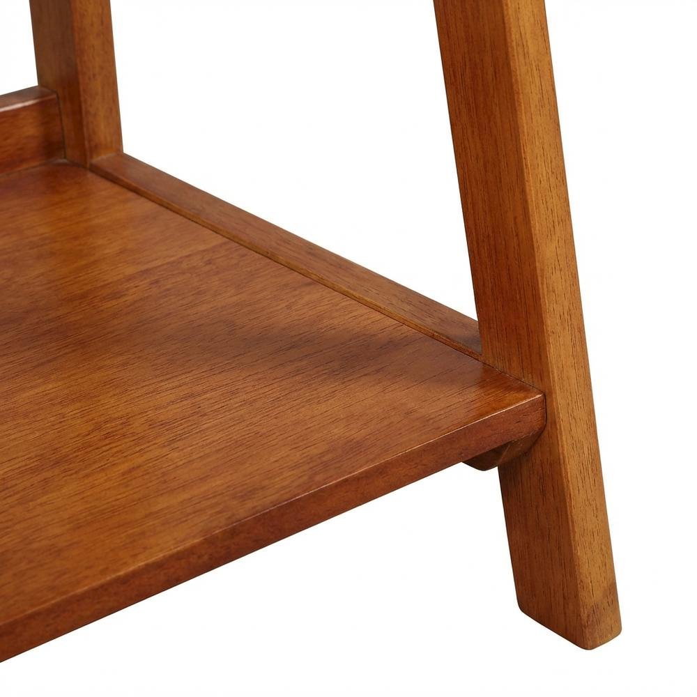 Walnut Finish Bookcase with Solid Wood and Rubberwood Construction