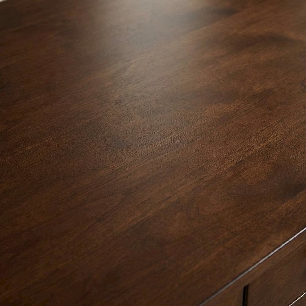 Wooden Office Desk In Antique Tobacco Finish With Solid Pine Construction