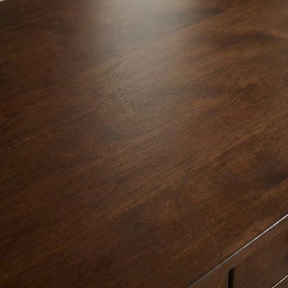 Wooden Office Desk In Antique Tobacco Finish With Solid Pine Construction