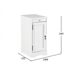 White accent table with sleek design and versatile surface for living space