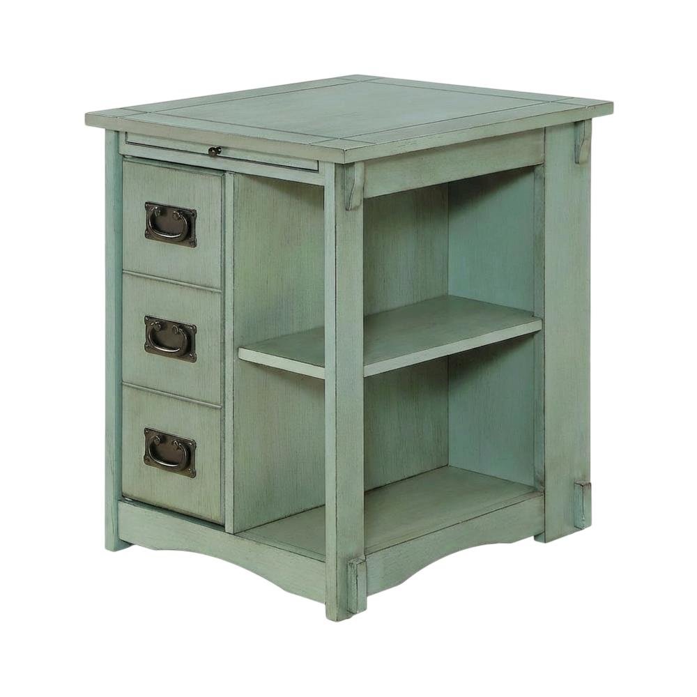 Teal, Side Table, Quality Build, Durable Wood Frame