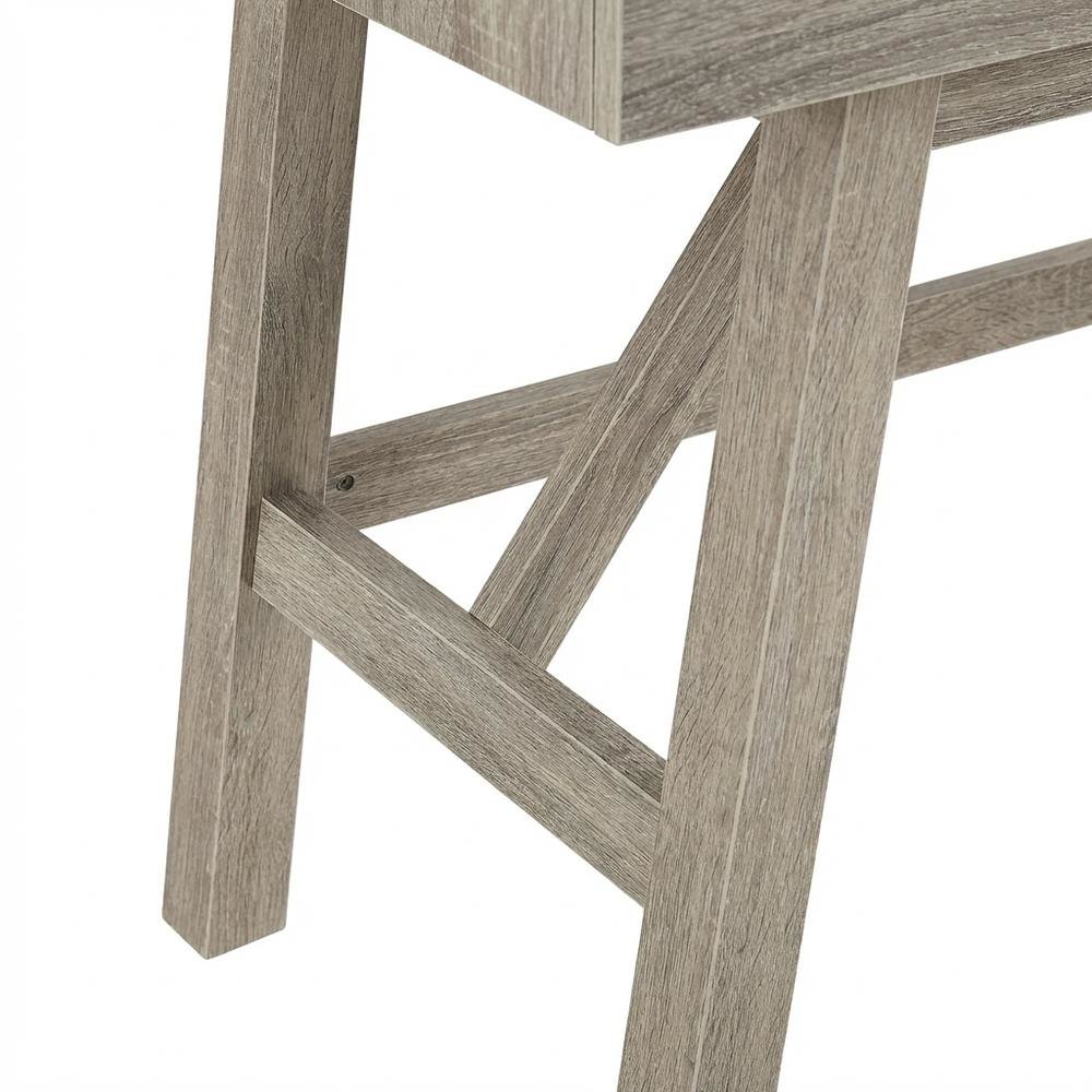Gray Office Desk with MDF, PB, and 3D Paper Finish, Spacious Work Surface