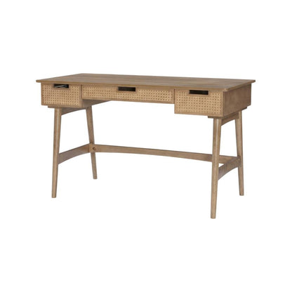Rubberwood and MDF Computer Desk with Finish and Sturdy Build