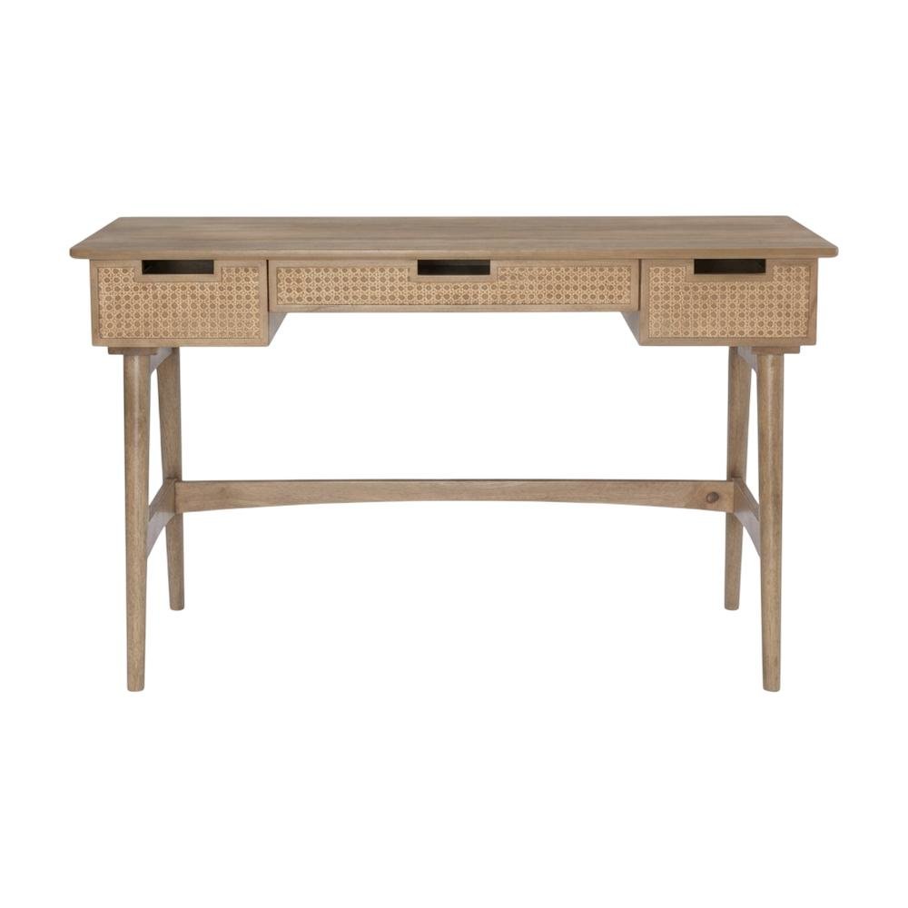 Rubberwood and MDF Computer Desk with Finish and Sturdy Build