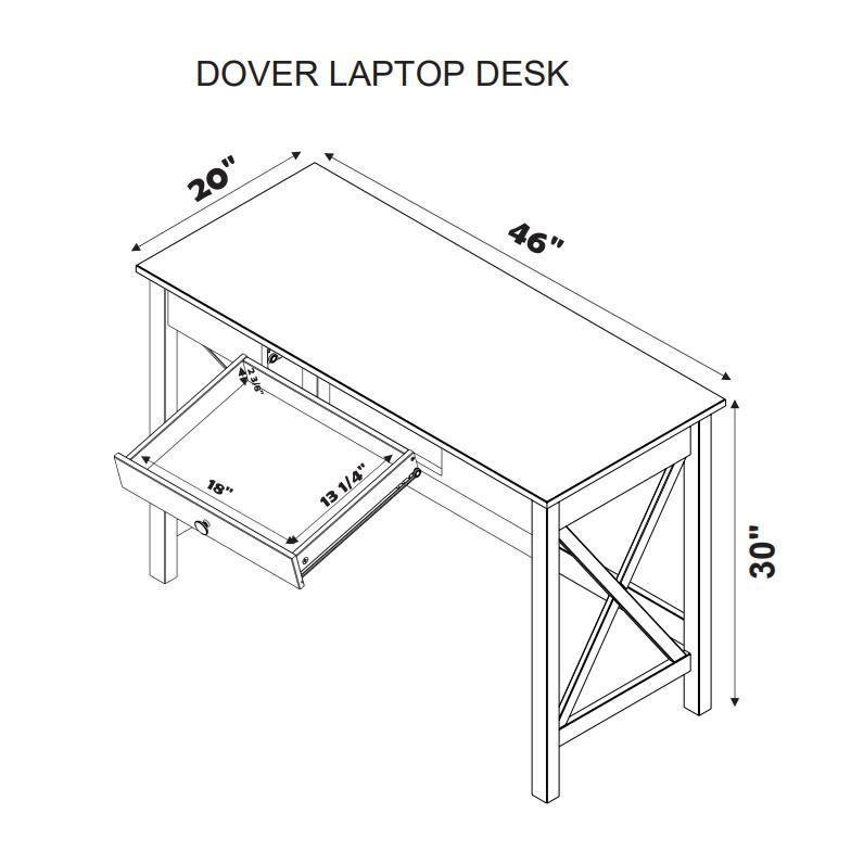 Davis Laptop Desk, Black