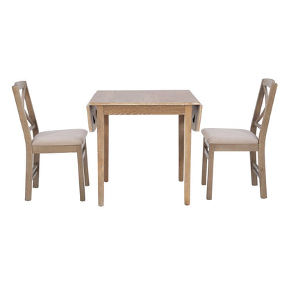 Torino 3Pc Drop Leaf Dining Set Gray