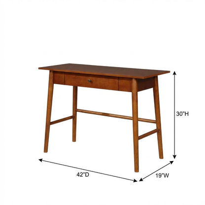 Walnut Office Desk in Solid Wood and Veneer Finish with Spacious Surface