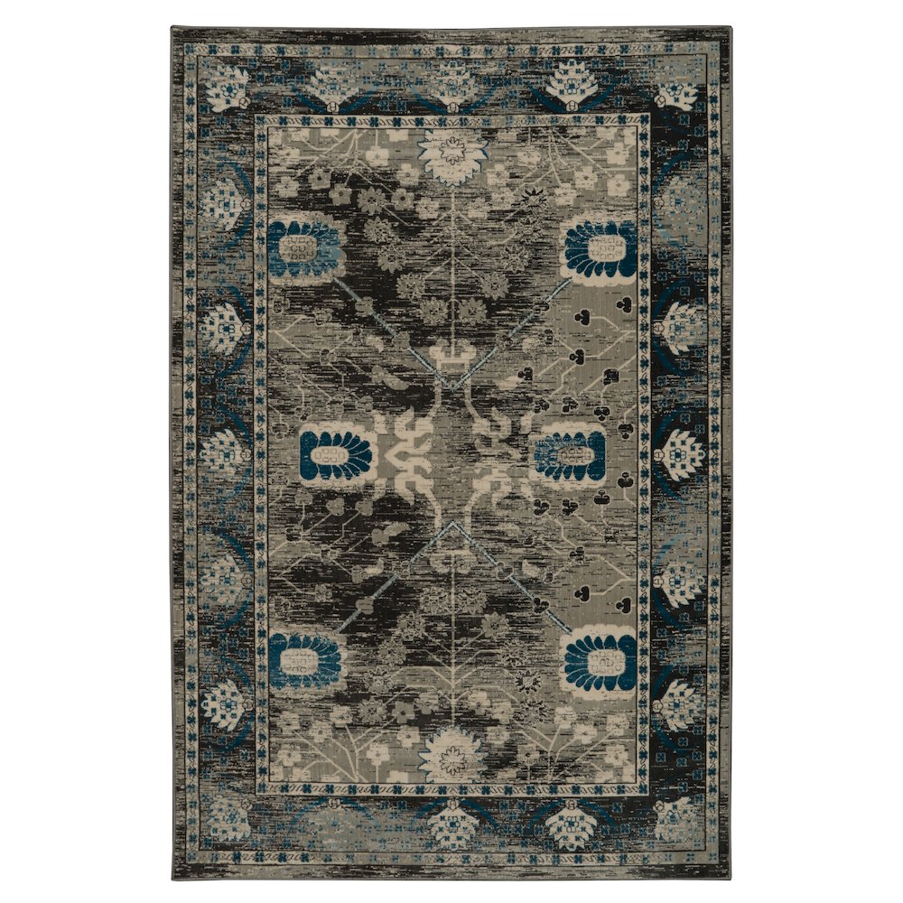 Vintage Zeigler Grey & Charcoal 5x7.6, Rug