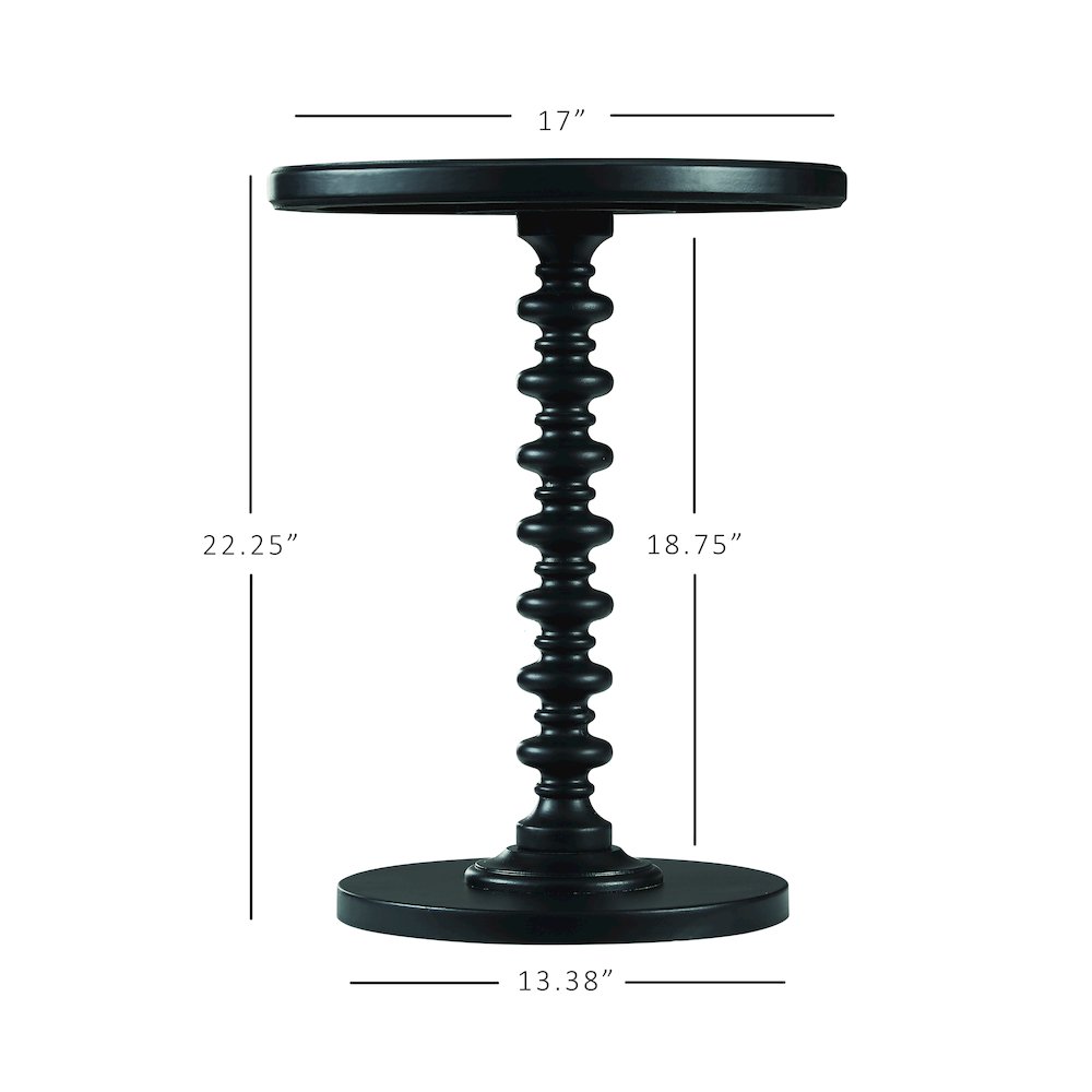Black Round Spindle Table