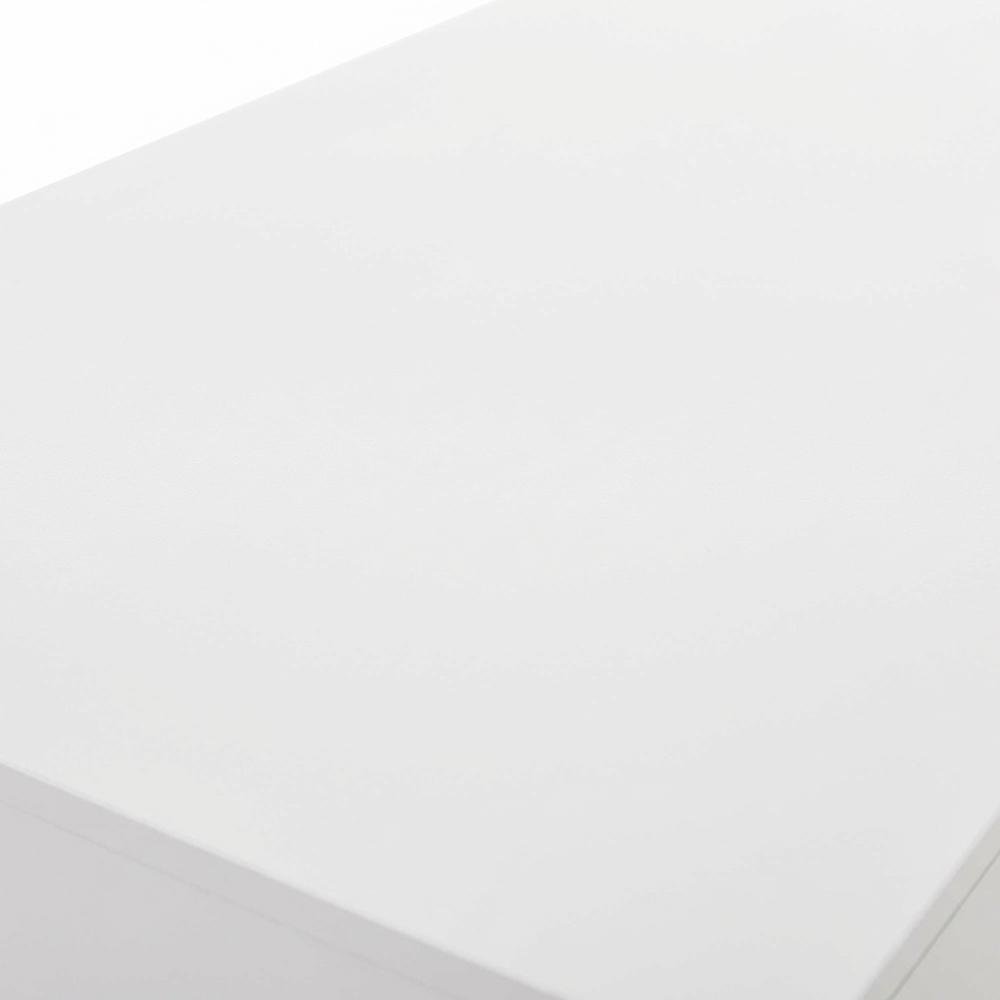 White Writing Desk with Pine and MDF Surface for Office Workspace