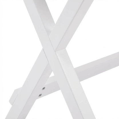 White Writing Desk with Pine and MDF Surface for Office Workspace