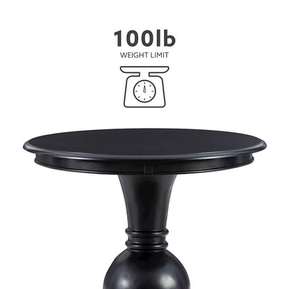 Adeline Round Accent Table Black