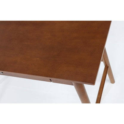 Walnut Office Desk in Solid Wood and Veneer Finish with Spacious Surface