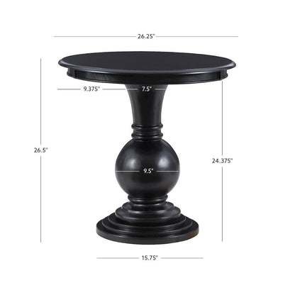 Adeline Round Accent Table Black