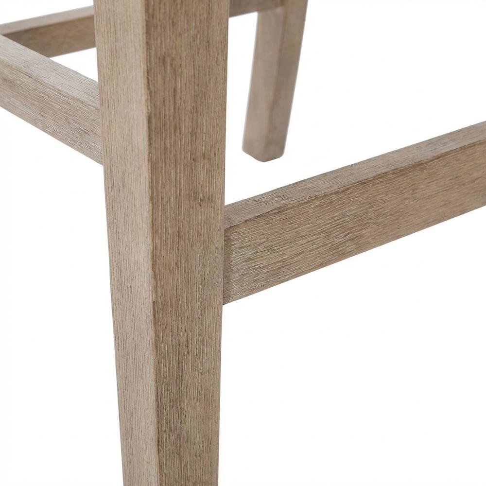 Grey Counter Stool with Rubberwood Frame and Foam Padding