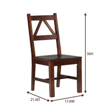 Antique Tobacco Dining Chair with Solid Pine Frame and Comfortable Seat