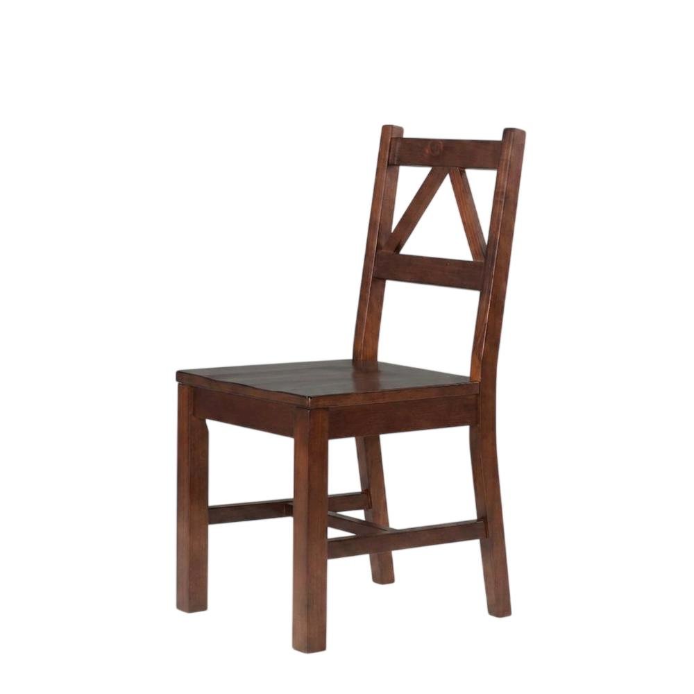 Antique Tobacco Dining Chair with Solid Pine Frame and Comfortable Seat