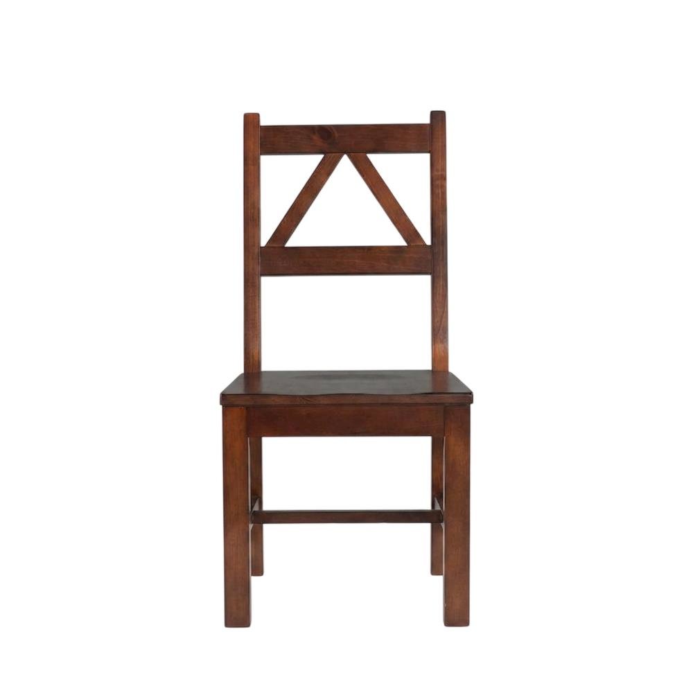 Antique Tobacco Dining Chair with Solid Pine Frame and Comfortable Seat