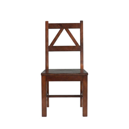 Antique Tobacco Dining Chair with Solid Pine Frame and Comfortable Seat