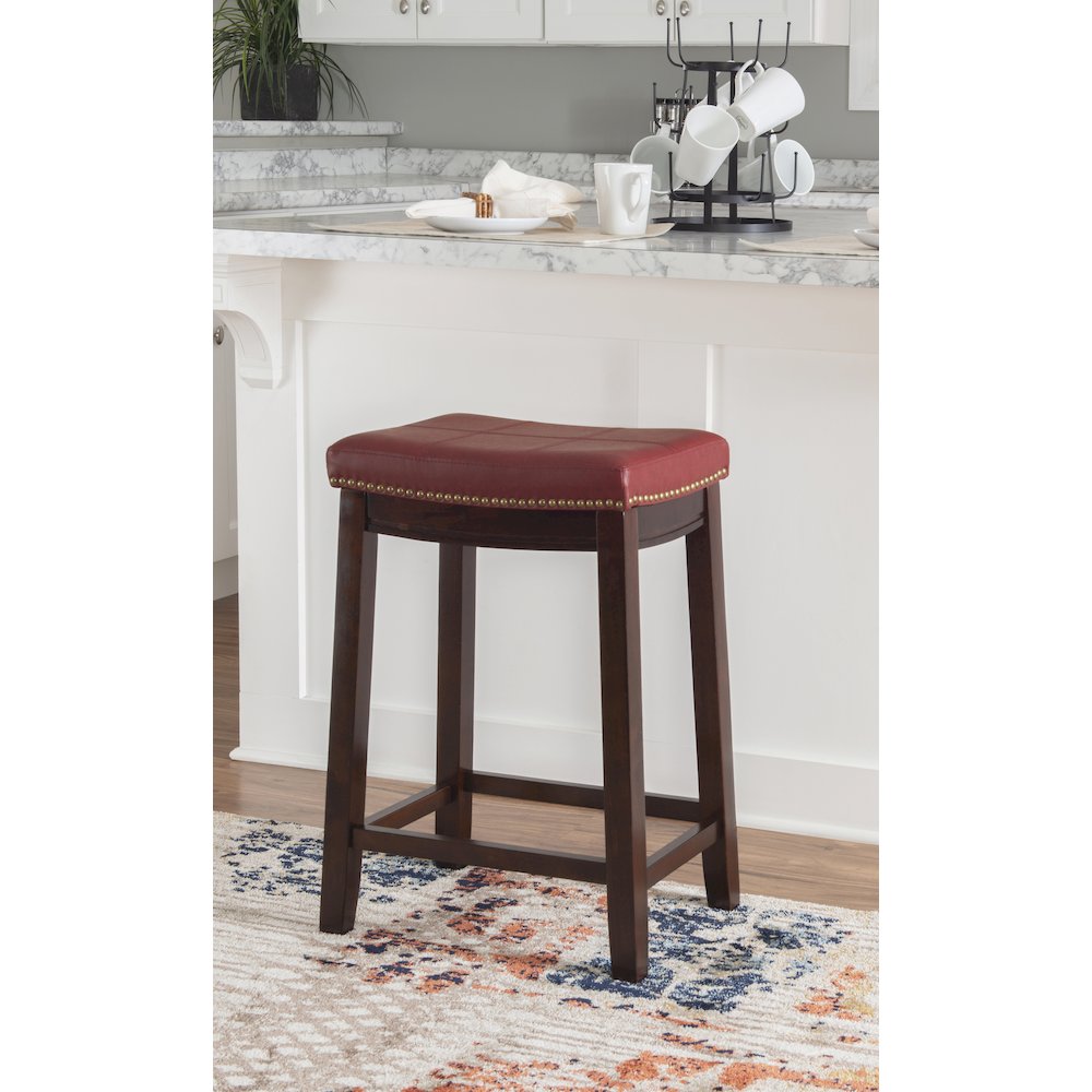 Claridge Red Counter Stool