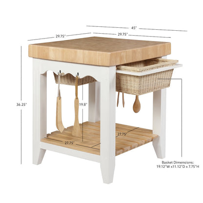 White Kitchen Island